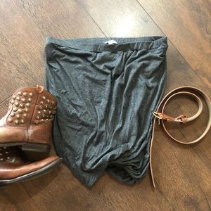 Women’s Leith Grey Twist Casual Skirt Size Large